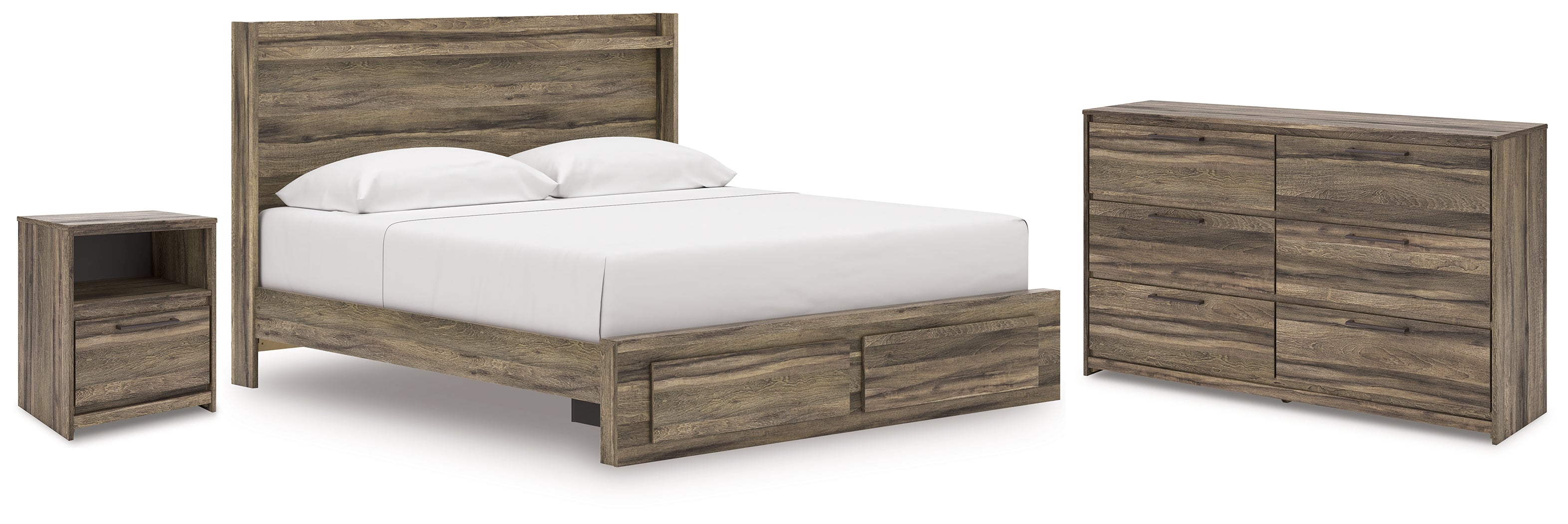 Best Deals Furniture - Ashley Furniture - Elbrim King Panel Storage Bed, Dresser and Nightstand - King Panel Storage Bed, Dresser and Nightstand - PCB2005B24