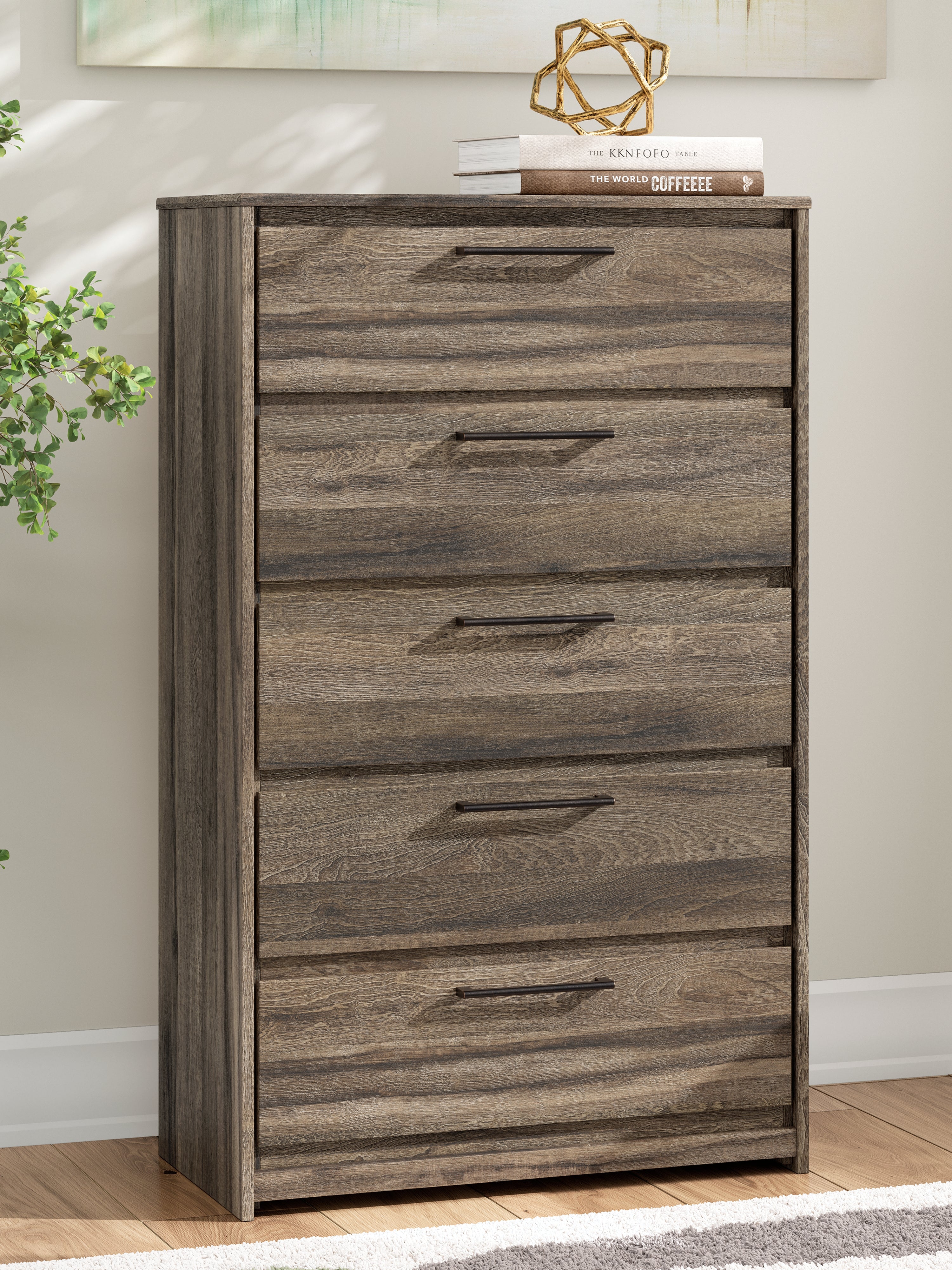 Best Deals Furniture - Ashley Furniture - Elbrim Chest of Drawers - Five Drawer Chest - PCB2005-46