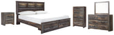 Best Deals Furniture - Ashley Furniture - Drystan King Bookcase Storage Bed, Dresser, Mirror, Chest and Nightstand - King Bookcase Storage Bed, Dresser, Mirror, Chest and Nightstand - B211B22