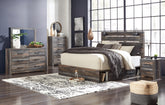 Best Deals Furniture - Ashley Furniture - Drystan King Panel Bed with Storage, Dresser, Mirror, Chest and 2 Nightstands - King Panel Bed with Storage, Dresser, Mirror, Chest and 2 Nightstands - B211B66