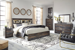 Best Deals Furniture - Ashley Furniture - Drystan King Bookcase Storage Bed, Dresser, Mirror, Chest and 2 Nightstands - King Bookcase Storage Bed, Dresser, Mirror, Chest and 2 Nightstands - B211B80