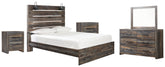 Best Deals Furniture - Ashley Furniture - Drystan Queen Panel Bed, Dresser, Mirror and 2 Nightstands - Queen Panel Bed, Dresser, Mirror and 2 Nightstands - B211B31