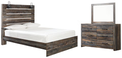 Drystan Queen Panel Bed, Dresser and Mirror