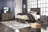 Best Deals Furniture - Ashley Furniture - Drystan King Panel Bed with Storage, Dresser, Mirror and Nightstand - King Panel Bed with Storage, Dresser, Mirror and Nightstand - B211B48