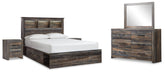 Best Deals Furniture - Ashley Furniture - Drystan Queen Bookcase Storage Bed, Dresser, Mirror and 2 Nightstands - Queen Bookcase Storage Bed, Dresser, Mirror and 2 Nightstands - B211B19