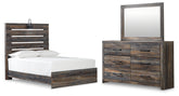 Best Deals Furniture - Ashley Furniture - Drystan Full Panel Bed, Dresser and Mirror - Full Panel Bed, Dresser and Mirror - B211B6
