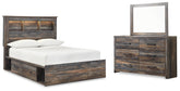 Best Deals Furniture - Ashley Furniture - Drystan Full Panel Bookcase Bed, with Storage, Dresser and Mirror - Full Panel Bookcase Bed, with Storage, Dresser and Mirror - B211B73