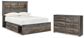 Best Deals Furniture - Ashley Furniture - Drystan Full Bookcase Storage Bed and Dresser - Full Bookcase Storage Bed and Dresser - B211B90