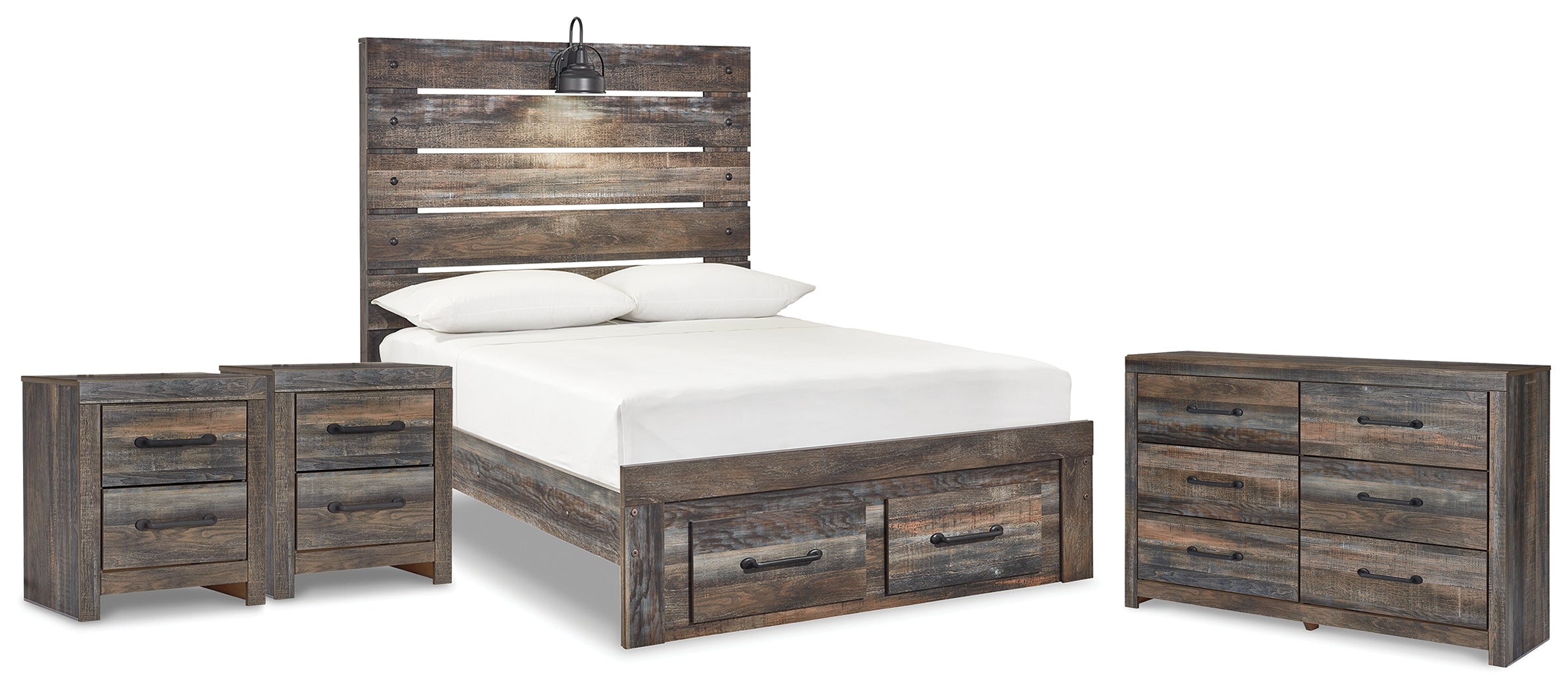 Best Deals Furniture - Ashley Furniture - Drystan Full Storage Bed, Dresser and 2 Nightstands - Full Storage Bed, Dresser and 2 Nightstands - B211B92
