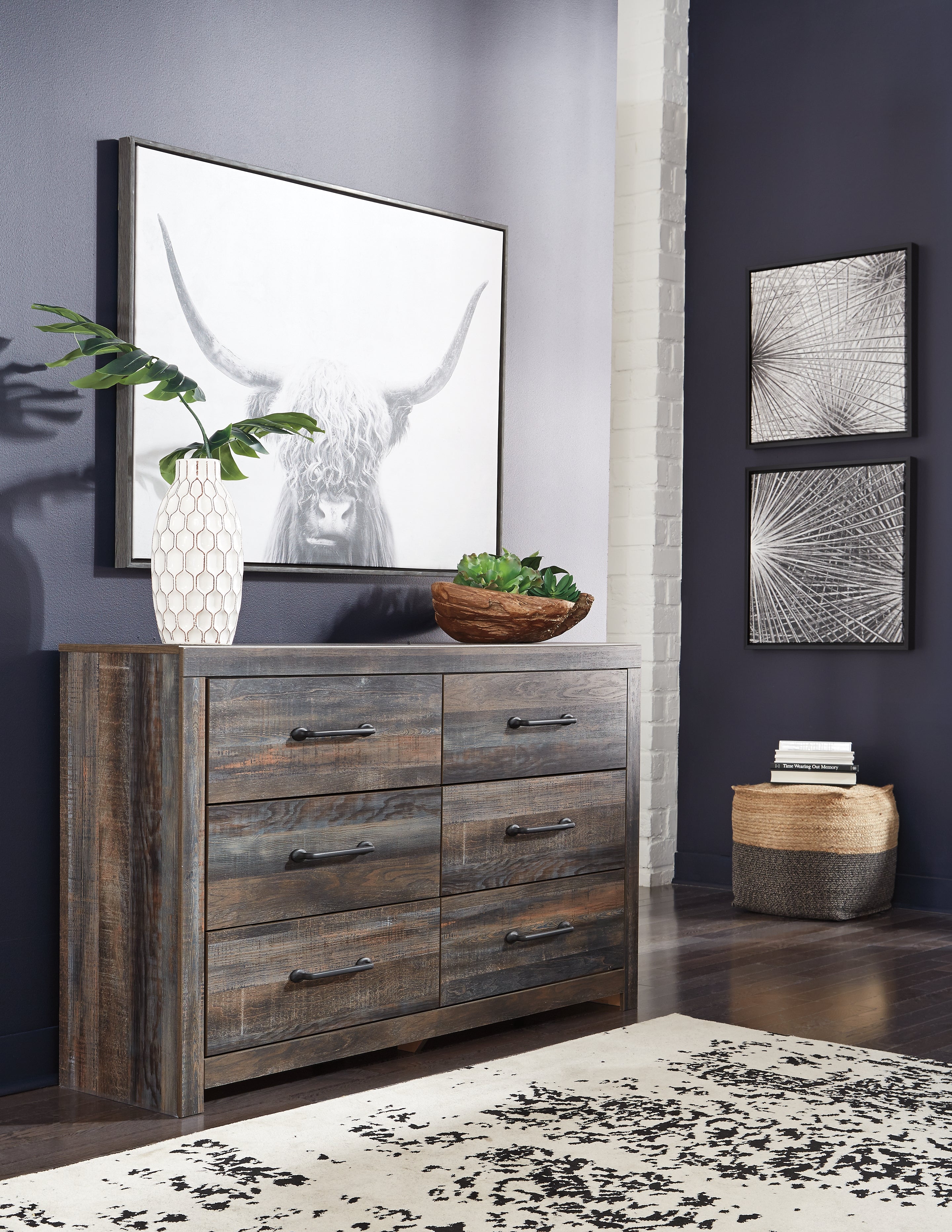 Best Deals Furniture - Ashley Furniture - Drystan Dresser - Six Drawer Dresser - B211-31