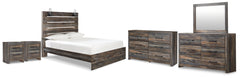 Best Deals Furniture - Ashley Furniture - Drystan Queen Panel Bed, 2 Dressers, Mirror and 2 Nightstands - Queen Panel Bed, 2 Dressers, Mirror and 2 Nightstands - B211B118