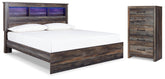 Best Deals Furniture - Ashley Furniture - Drystan King Panel Bed and Chest - King Panel Bed and Chest - B211B121