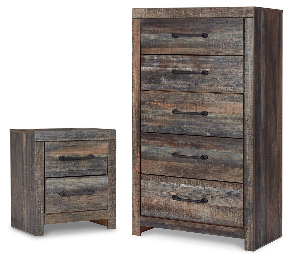 Best Deals Furniture - Ashley Furniture - Drystan Chest and Nightstand - Chest and Nightstand - B211B130