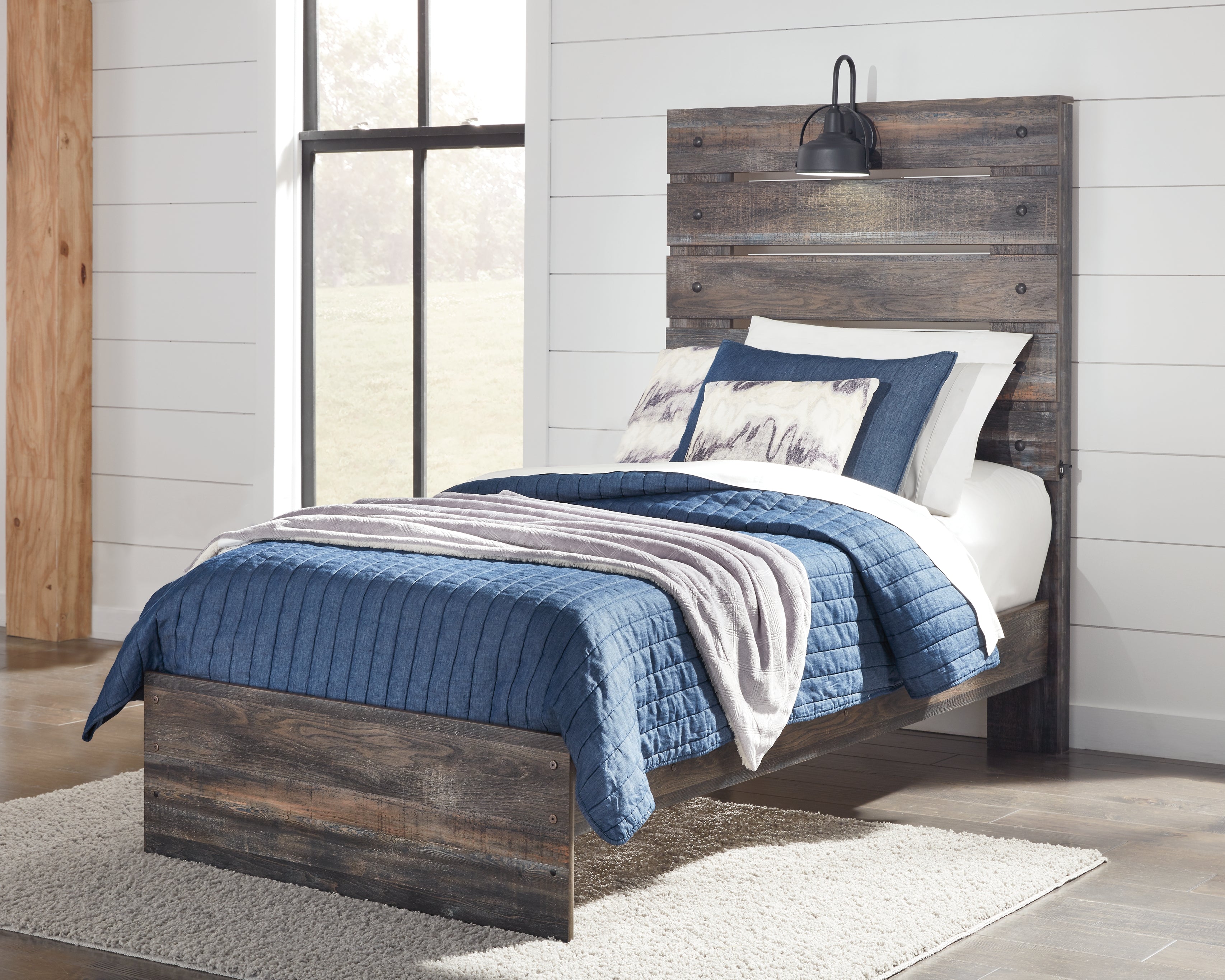 Best Deals Furniture - Ashley Furniture - Drystan Twin Panel Bed - Twin Panel Bed - B211B2