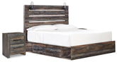 Best Deals Furniture - Ashley Furniture - Drystan King Panel Storage Bed and 2 Nightstands - King Panel Storage Bed and 2 Nightstands - B211B84