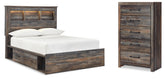 Best Deals Furniture - Ashley Furniture - Drystan Full Bookcase Storage Bed and Chest - Full Bookcase Storage Bed and Chest - B211B88