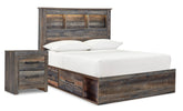 Best Deals Furniture - Ashley Furniture - Drystan Full Bookcase Bed with 2 Sided Storage and Nightstand - Full Bookcase Bed with 2 Sided Storage and Nightstand - B211B61