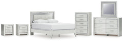 Best Deals Furniture - Ashley Furniture - Zyniden Queen Upholstered Panel Bed, Dresser, Mirror, Chest and 2 Nightstands - Queen Upholstered Panel Bed, Dresser, Mirror, Chest and 2 Nightstands - B2114B17