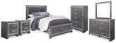 Best Deals Furniture - Ashley Furniture - Lodanna Queen Panel Bed, Dresser, Mirror, Chest and 2 Nightstands - Queen Panel Bed, Dresser, Mirror, Chest and 2 Nightstands - B214B49