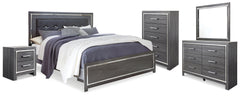 Best Deals Furniture - Ashley Furniture - Lodanna King Upholstered Panel Bed, Dresser, Mirror, Chest and Nightstand - King Upholstered Panel Bed, Dresser, Mirror, Chest and Nightstand - B214B26