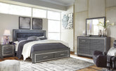Best Deals Furniture - Ashley Furniture - Lodanna King Upholstered Storage Bed, Dresser, Mirror, and Nightstand - King Upholstered Storage Bed, Dresser, Mirror, and Nightstand - B214B24