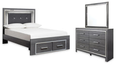 Best Deals Furniture - Ashley Furniture - Lodanna Full Storage Bed, Dresser and Mirror - Full Storage Bed, Dresser and Mirror - B214B9