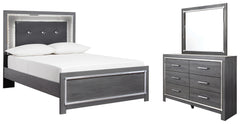 Best Deals Furniture - Ashley Furniture - Lodanna Full Panel Bed, Dresser and Mirror - Full Panel Bed, Dresser and Mirror - B214B8
