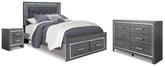 Best Deals Furniture - Ashley Furniture - Lodanna Queen Storage Bed, Dresser and Nightstand - Queen Storage Bed, Dresser and Nightstand - B214B53