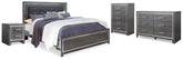 Best Deals Furniture - Ashley Furniture - Lodanna King Upholstered Panel Bed, Dresser, Chest and 2 Nightstands - King Upholstered Panel Bed, Dresser, Chest and 2 Nightstands - B214B43