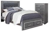 Best Deals Furniture - Ashley Furniture - Lodanna Queen Panel Storage Bed and Chest - Queen Panel Storage Bed and Chest - B214B55