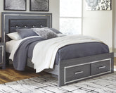 Best Deals Furniture - Ashley Furniture - Lodanna Queen Panel Bed with 2 Storage Drawers - Queen Panel Bed with 2 Storage Drawers - B214B3