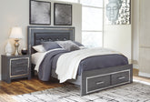 Best Deals Furniture - Ashley Furniture - Lodanna Queen Storage Bed and Nightstand - Queen Storage Bed and Nightstand - B214B44