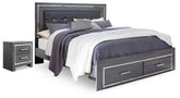 Best Deals Furniture - Ashley Furniture - Lodanna King Storage Bed and Nightstand - King Storage Bed and Nightstand - B214B61