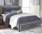 Best Deals Furniture - Ashley Furniture - Lodanna King Panel Bed with 2 Storage Drawers - King Panel Bed with 2 Storage Drawers - B214B11