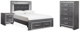 Best Deals Furniture - Ashley Furniture - Lodanna Full Storage Bed, Chest and Nightstand - Full Storage Bed, Chest and Nightstand - B214B46