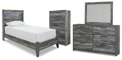 Best Deals Furniture - Ashley Furniture - Baystorm Twin Panel Bed, Dresser, Mirror and Chest - Twin Panel Bed, Dresser, Mirror and Chest - B221B95