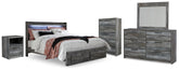 Best Deals Furniture - Ashley Furniture - Baystorm King Panel Storage Bed, Dresser, Mirror, Chest and Nightstand - King Panel Storage Bed, Dresser, Mirror, Chest and Nightstand - B221B101