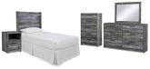Best Deals Furniture - Ashley Furniture - Baystorm Twin Panel Headboard Bed, Dresser, Mirror and Nightstand - Twin Panel Headboard Bed, Dresser, Mirror and Nightstand - B221B74
