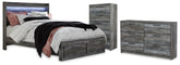 Best Deals Furniture - Ashley Furniture - Baystorm Queen Panel Storage Bed, Dresser and Chest - Queen Panel Storage Bed, Dresser and Chest - B221B98