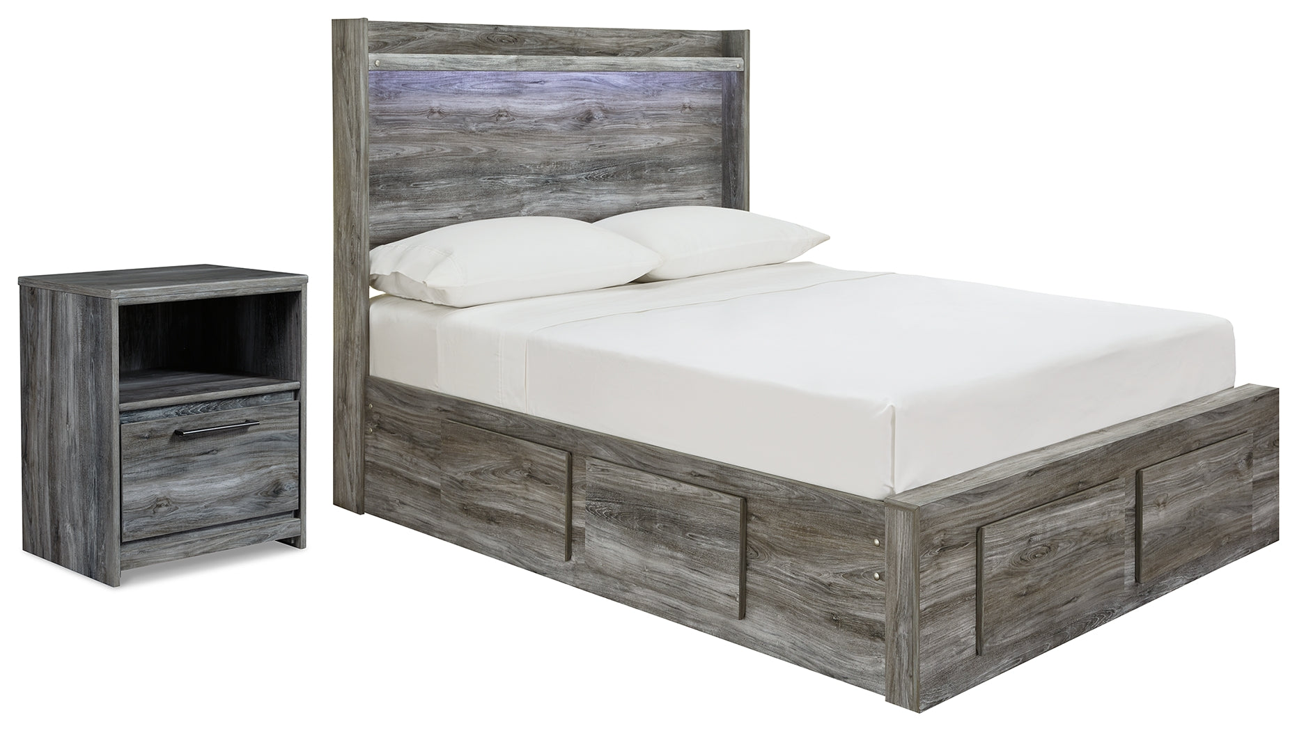 Best Deals Furniture - Ashley Furniture - Baystorm Full Panel Storage Bed and Nightstand - Full Panel Storage Bed and Nightstand - B221B91