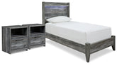 Best Deals Furniture - Ashley Furniture - Baystorm Twin Panel Bed and 2 Nightstands - Twin Panel Bed and 2 Nightstands - B221B94