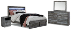 Best Deals Furniture - Ashley Furniture - Baystorm Queen Panel Storage Bed with Mirrored Dresser and Nightstand - Queen Panel Storage Bed with Mirrored Dresser and Nightstand - B221B35