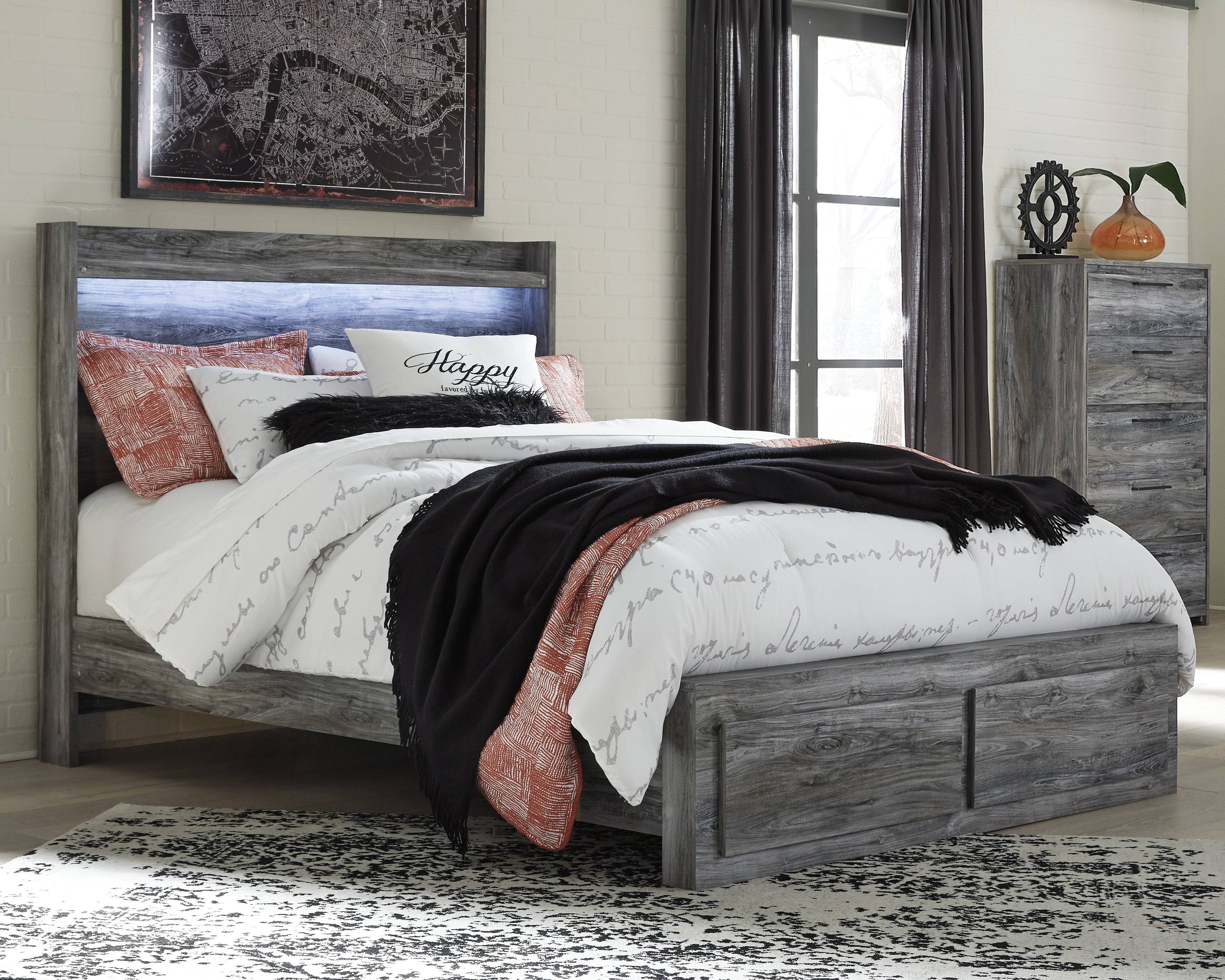 Best Deals Furniture - Ashley Furniture - Baystorm Queen Panel Storage Bed with Chest - Queen Panel Storage Bed with Chest - B221B38