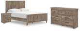Best Deals Furniture - Ashley Furniture - Rusticott Queen Panel Bed, Dresser and Nightstand - Queen Panel Bed, Dresser and Nightstand - PCB2260B10