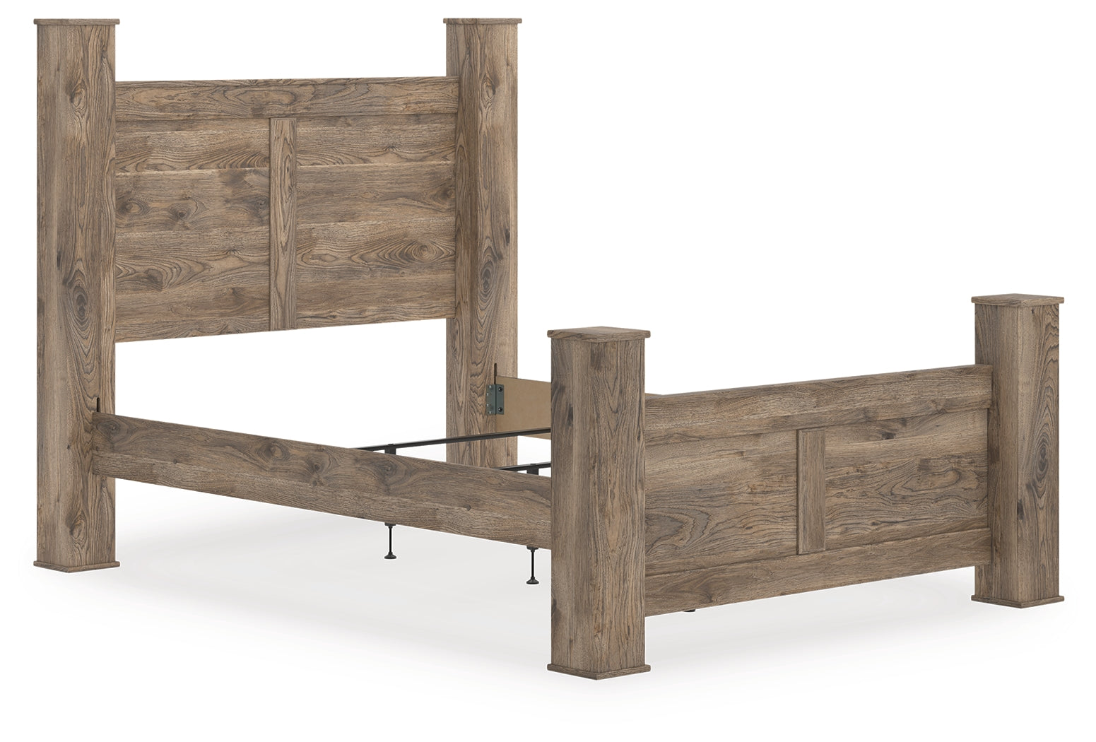 Best Deals Furniture - Ashley Furniture - Rusticott Queen Poster Bed - Queen Poster Bed - PCB2260B4