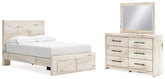 Best Deals Furniture - Ashley Furniture - Lawroy Full Panel Storage Bed, Dresser and Mirror - Full Panel Storage Bed, Dresser and Mirror - B2310B22