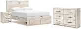Best Deals Furniture - Ashley Furniture - Lawroy Queen Storage Bed, Dresser and Nightstand - Queen Storage Bed, Dresser and Nightstand - B2310B38