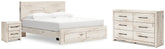 Best Deals Furniture - Ashley Furniture - Lawroy King Storage Bed, Dresser and Nightstand - King Storage Bed, Dresser and Nightstand - B2310B39
