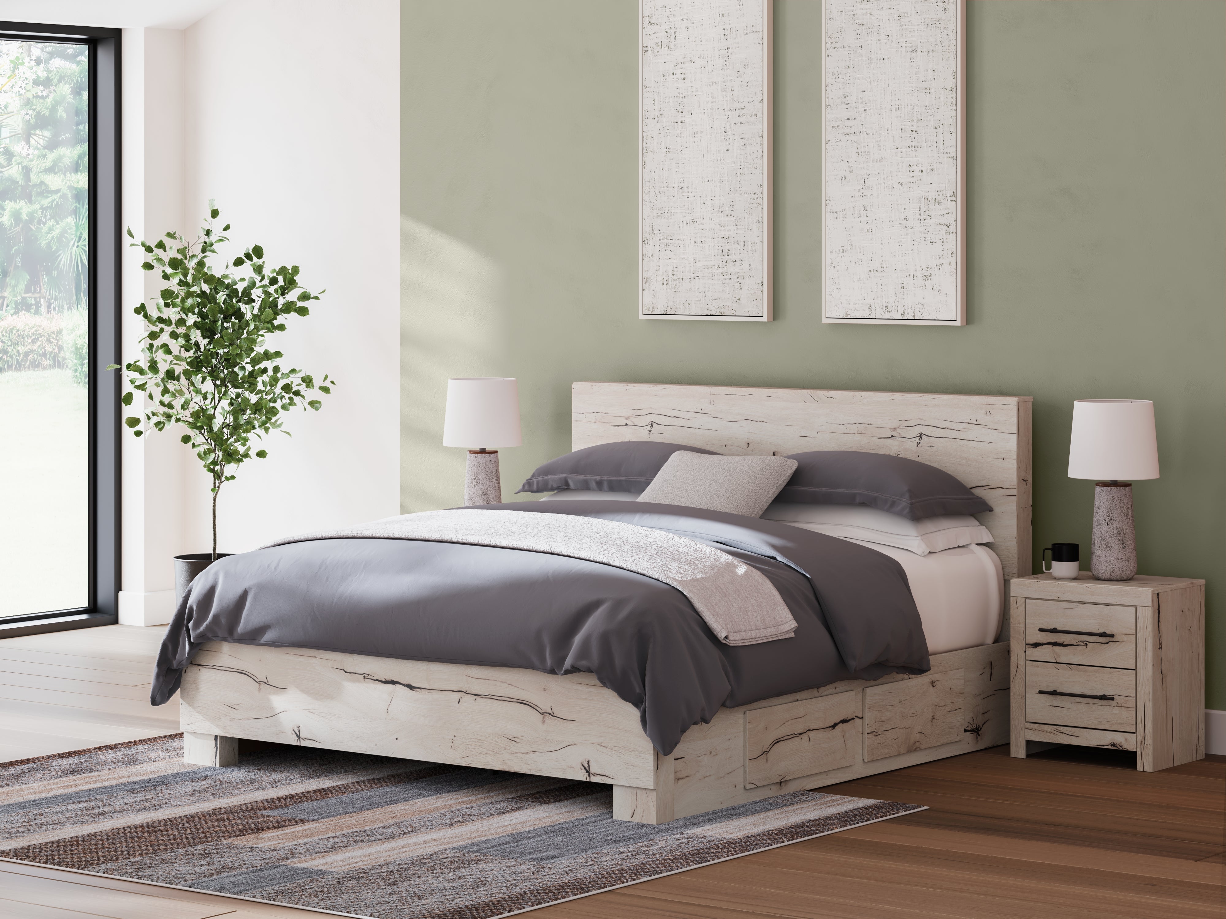Best Deals Furniture - Ashley Furniture - Lawroy King Panel Bed with Storage - King Panel Bed with Storage - B2310B13