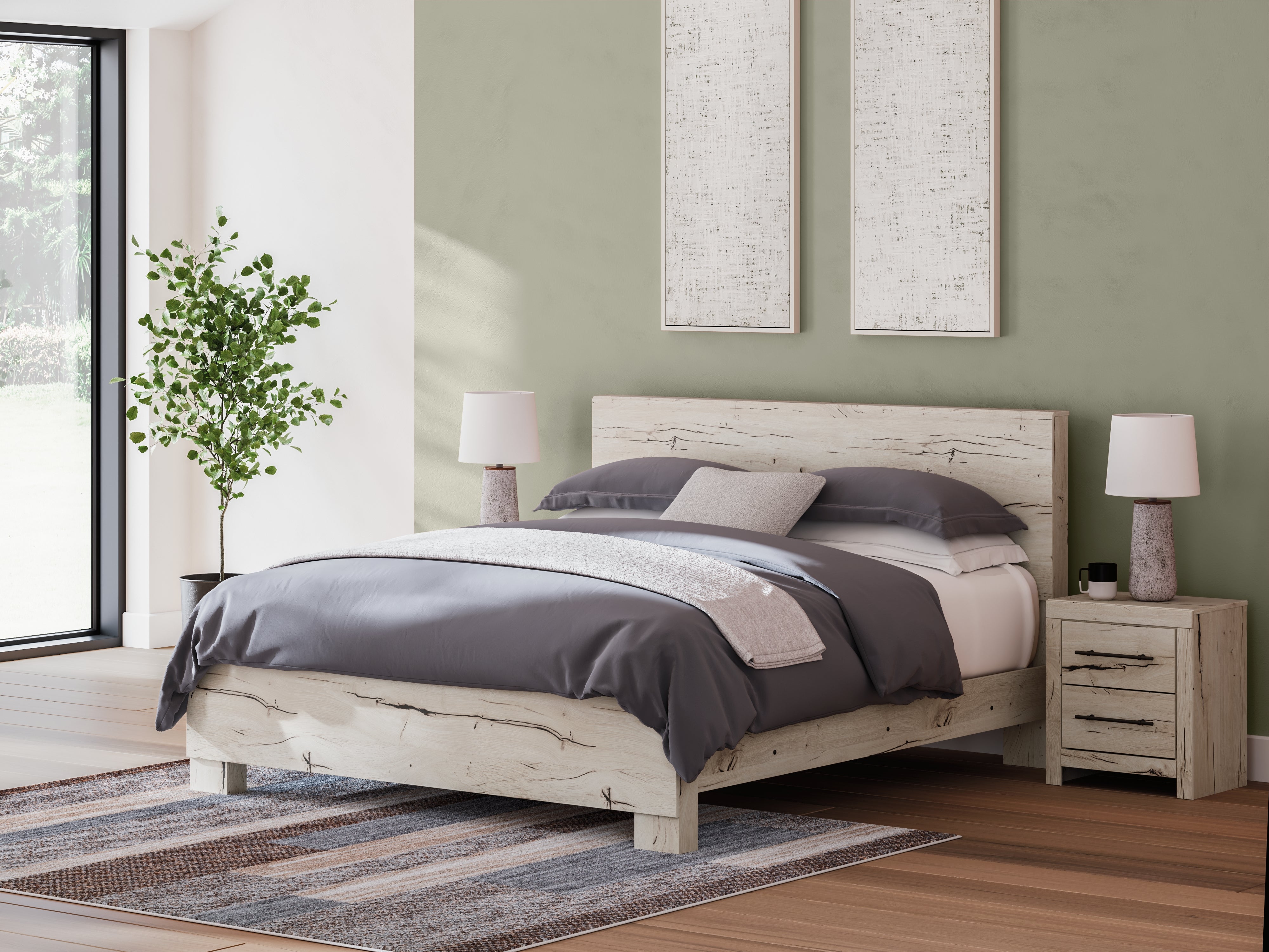 Best Deals Furniture - Ashley Furniture - Lawroy King Panel Bed - King Panel Bed / Light Natural - B2310B10